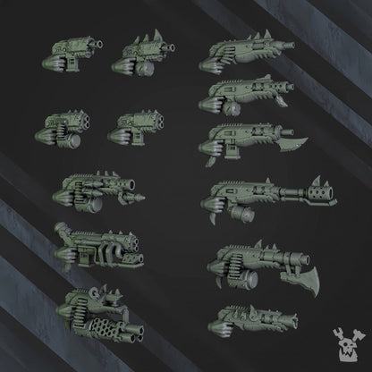 3d Printed Squad of 6 Ork Boys by DakkaDakka Miniatures