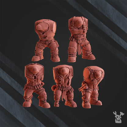 3d Printed Squad of 5 Ork Boombo Boyz by DakkaDakka Miniatures