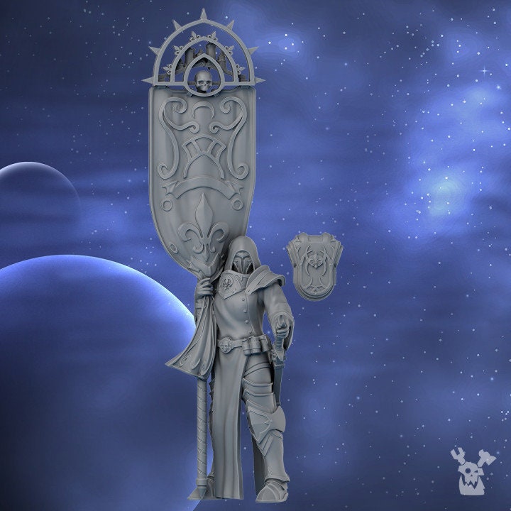 3d Printed Standard Bearer of the St. Moon by DakkaDakka Miniatures