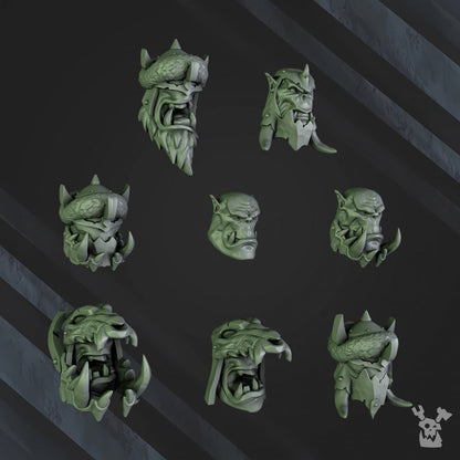 3d Printed Squad of 5 Ork Bigg'uns by DakkaDakka Miniatures