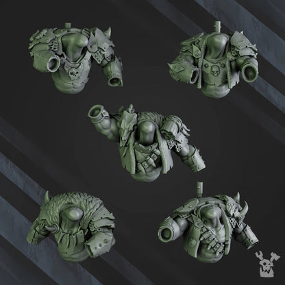 3d Printed Squad of 5 Ork Bigg'uns by DakkaDakka Miniatures
