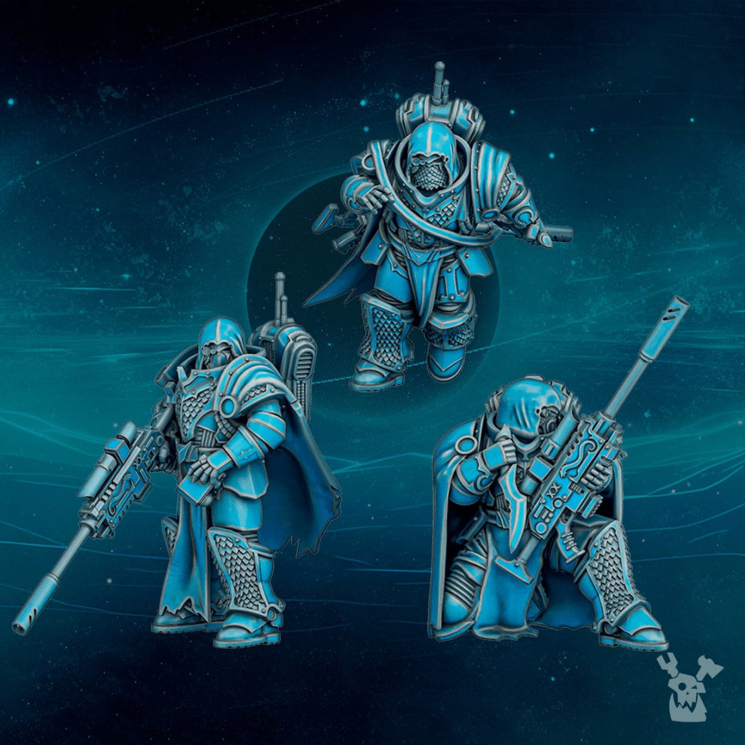 3d Printed Scylla Legion Dragon Hunters x3 by DakkaDakka Miniatures