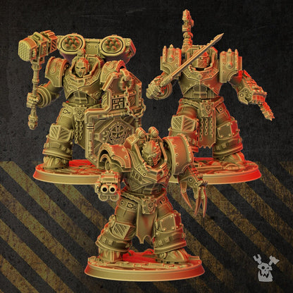3d Printed Heavy Metal Armor Brothers x5 by DakkaDakka Miniatures