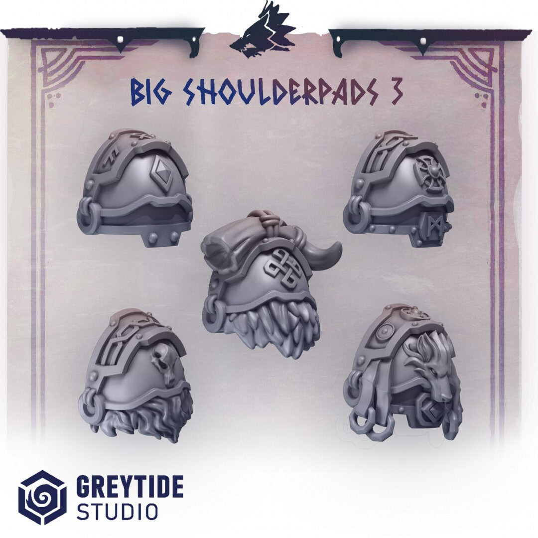 3d Printed Primal Hounds Shoulderpads x10 by Greytide Studio