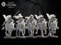 3d Printed Night Elf Shadow Knights x5 by Lost Kingdom Miniatures