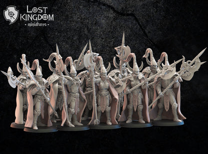 3d Printed Dark Elf Hisu Guard x10 by Lost Kingdom Miniatures