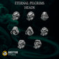3d Printed Eternal Pilgrim Heads/Helmets x16 by Greytide Studio