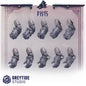 3d Printed Primal Hounds Fists x10 by Greytide Studio