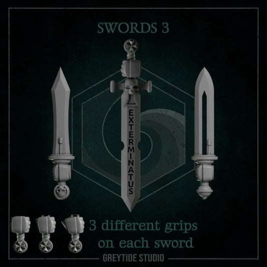 3d Printed Gladius Swords x9 by Greytide Studio