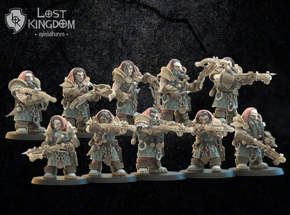 3d Printed Niavellir Dwarf Riflemen x10 by Lost Kingdom Miniatures