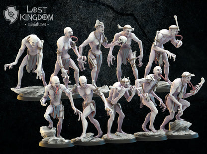 3d Printed Ghul Unit x10 by Lost Kingdom Miniatures