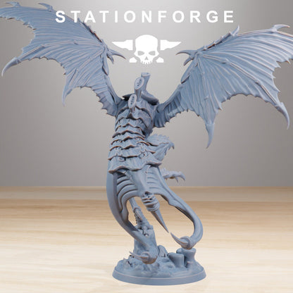 3D Printed Xenarid Flying Leader by StationForge Miniatures