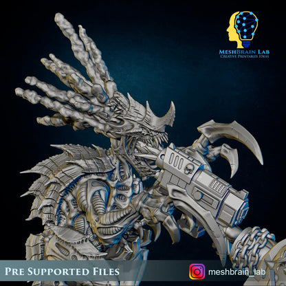 3d Printed Imperial Marine Vs Swarm Warrior by Meshbrain Labs