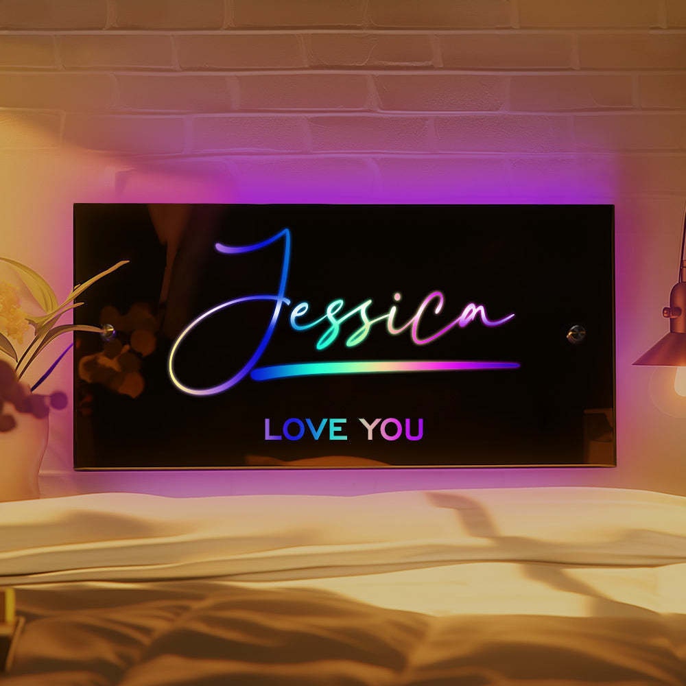 Custom LED Mirror Sign for Unique Home Decor Gifts