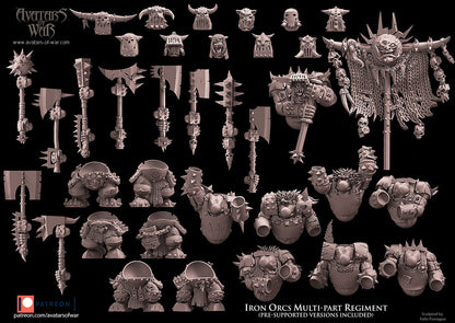 3D printed Iron Orc Regiment x8 by Avatars of War