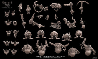 3D printed Swamp Trolls x5 by Avatars of War