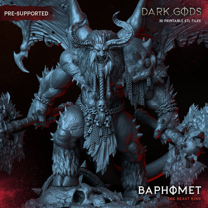 3D Printed Baphomet the Beast King by Dark Gods Miniatures