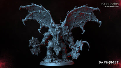 3D Printed Baphomet the Beast King by Dark Gods Miniatures