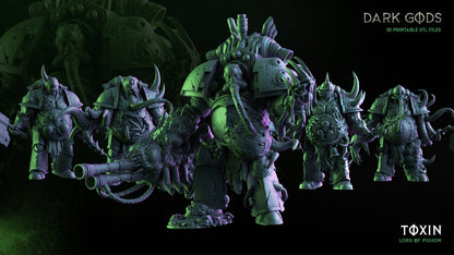 3D Printed Toxin and his Infected by Dark Gods Miniatures