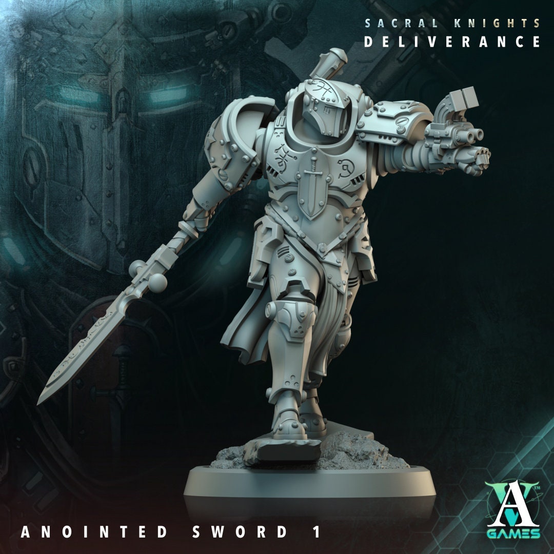 3D Printed Annointed Sword by Archvillain Games