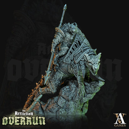 3D Printed Dire Rat Rider by Archvillain Games