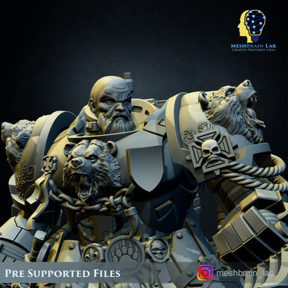 3d Printed Imperial Marine Master of the Order Beasts by Meshbrain Labs