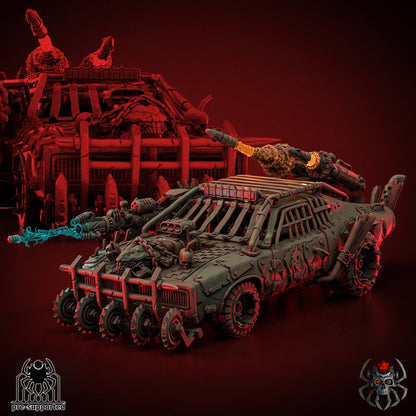 3D Printed Ork Muscle Car by Eightlegs Miniatures