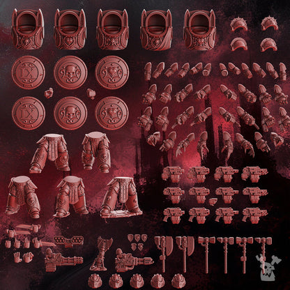 3d Printed Crimson Wings Destroyer Squad by DakkaDakka Miniatures