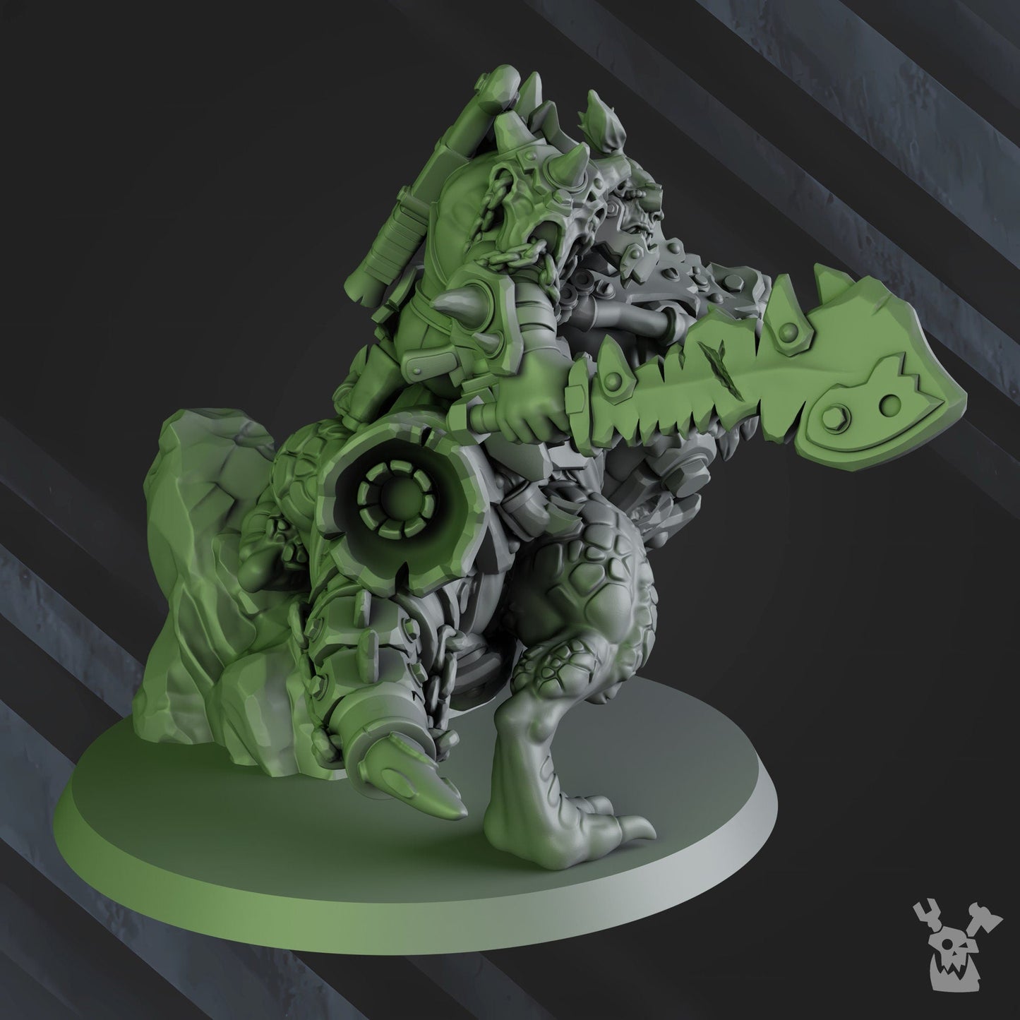 3d Printed Arzott Big Toof on Supahog by DakkaDakka Miniatures