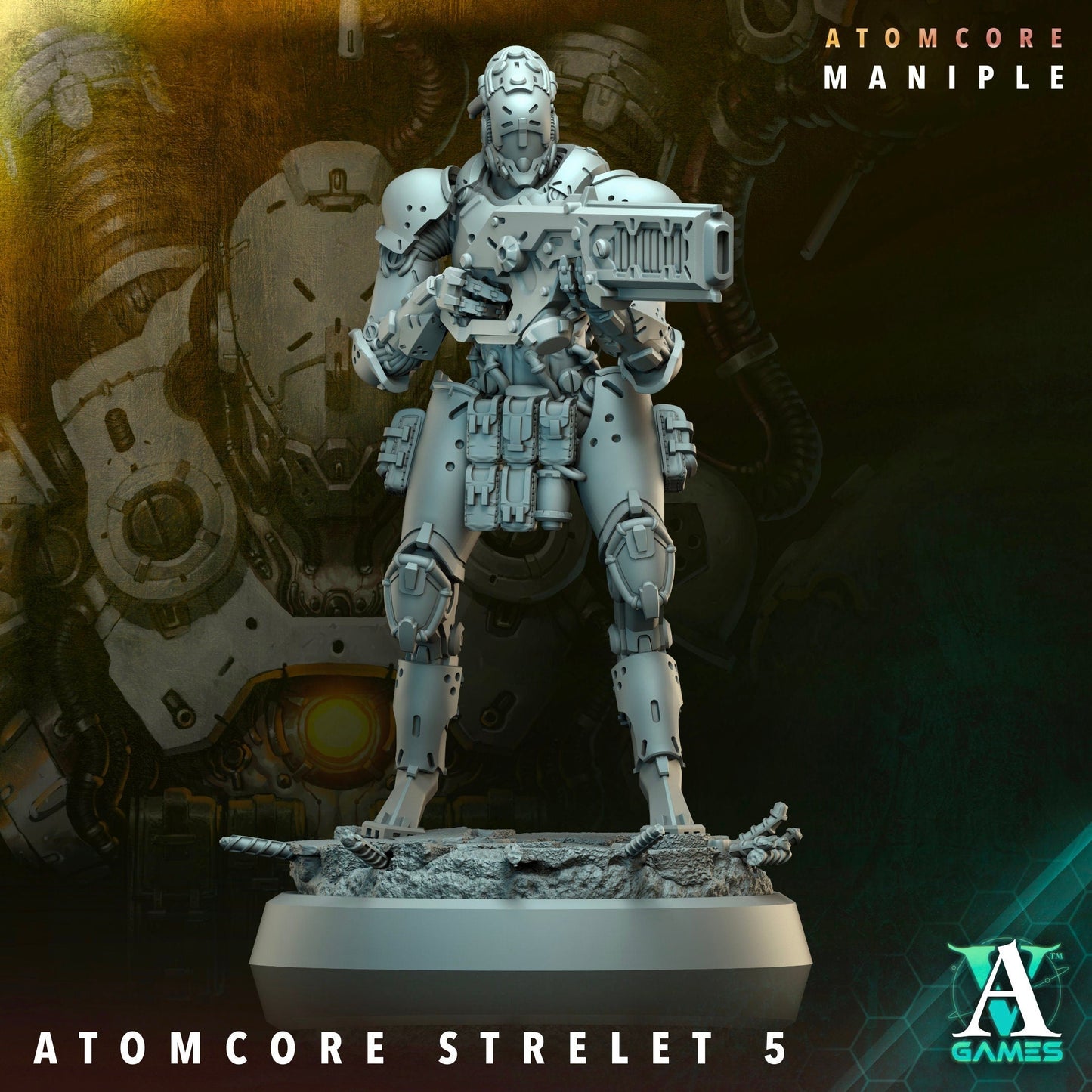 3D Printed Atomcore Strelet by Archvillain Games