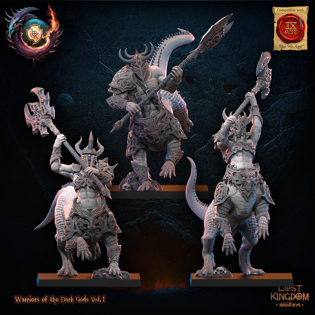 3D Printed Feldrak Regiment by Lost Kingdom Miniatures