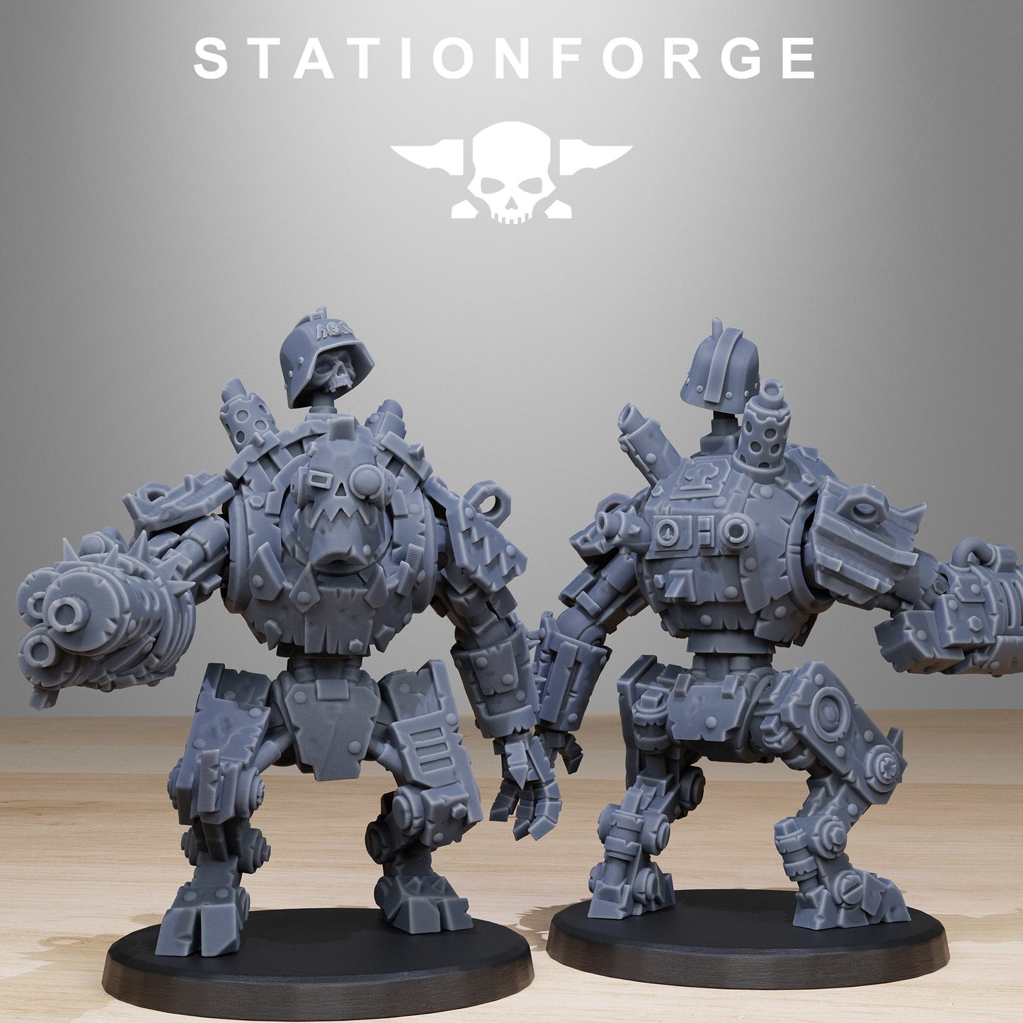 3D Printed Orkaz Bots Infantry by StationForge Miniatures