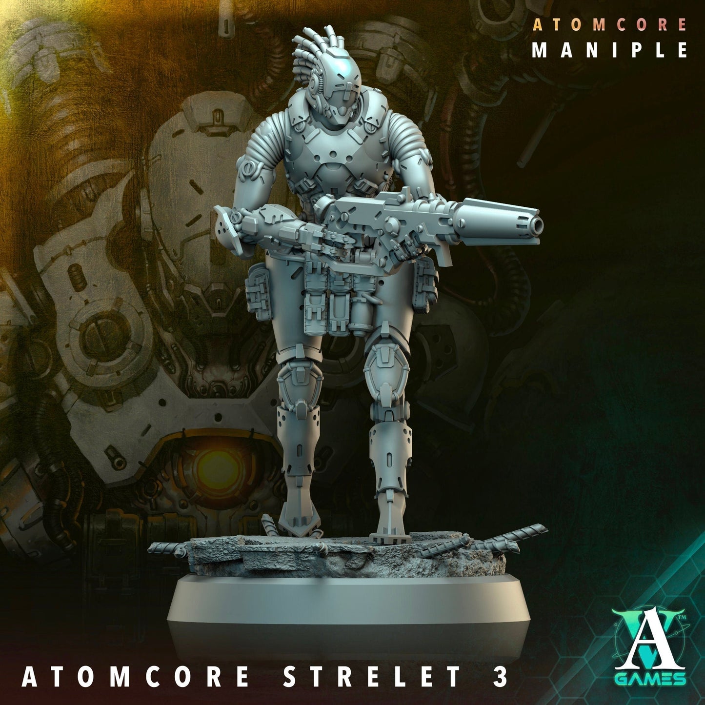 3D Printed Atomcore Strelet by Archvillain Games