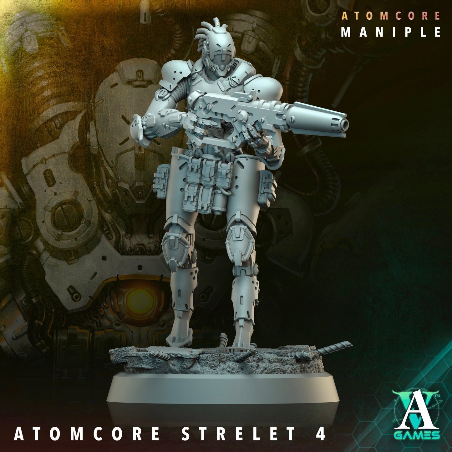 3D Printed Atomcore Strelet by Archvillain Games