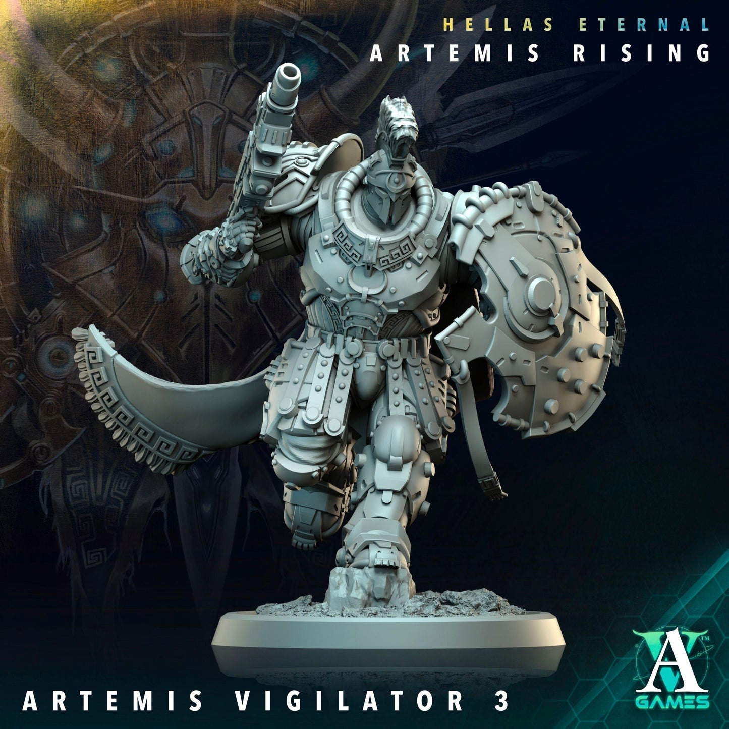 3D Printed Artemis Vigilator by Archvillain Games