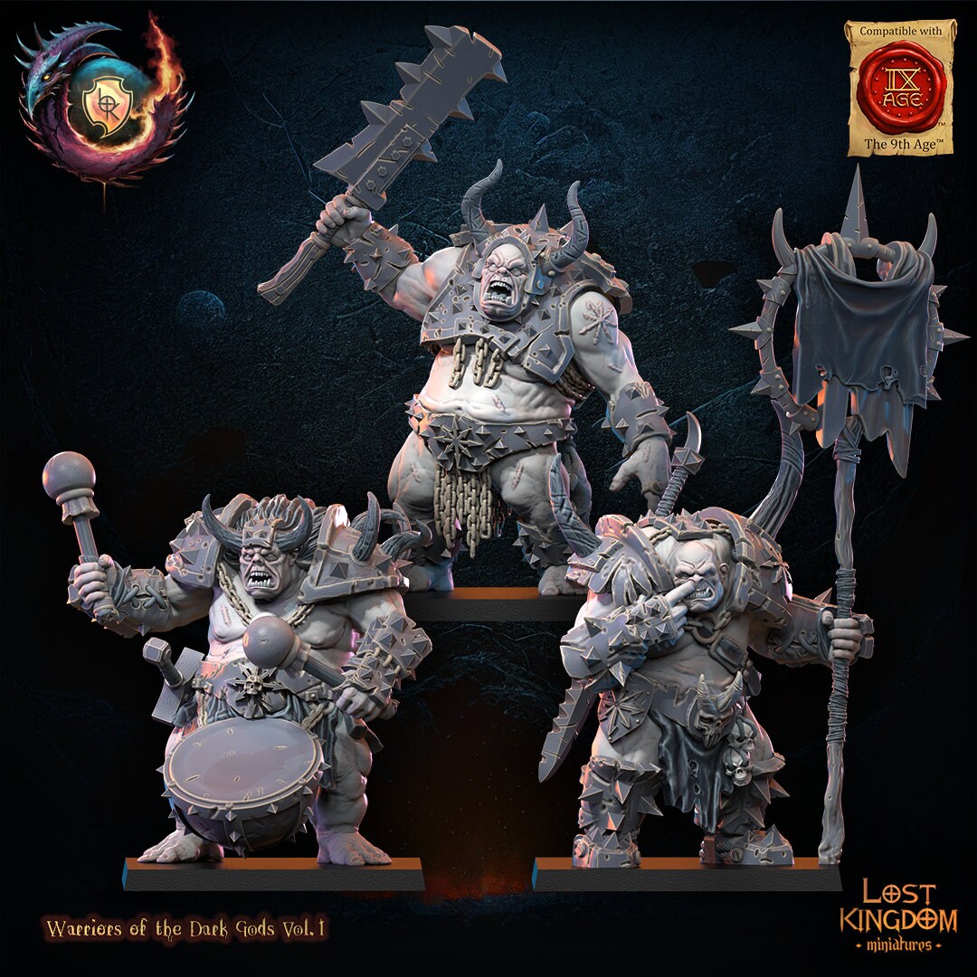 3D Printed Forsworn Command Group by Lost Kingdom Miniatures