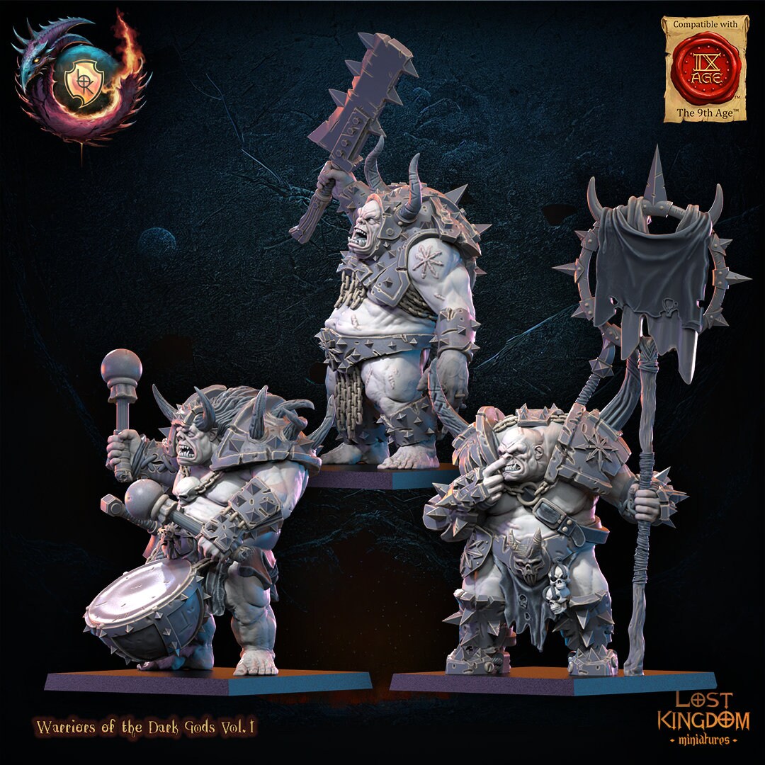 3D Printed Forsworn Command Group by Lost Kingdom Miniatures