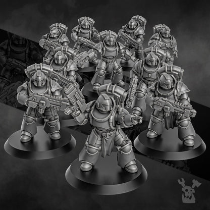 3d Printed Space Knight Pulsarum Squad by DakkaDakka Miniatures