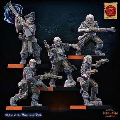 3d Printed Undead Pirate Regiment x10 by Lost Kingdom Miniatures