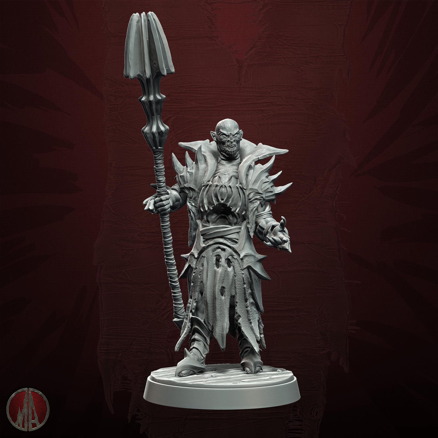 3D printed Orc Warmaster by Monolith Arts