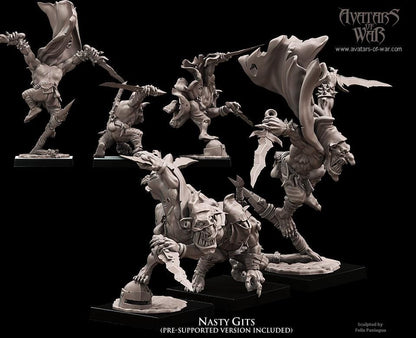 3D printed Goblin Nasty Gits x3 by Avatars of War