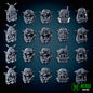 3d Printed Cybork Heads x20 by Mekka Miniatures