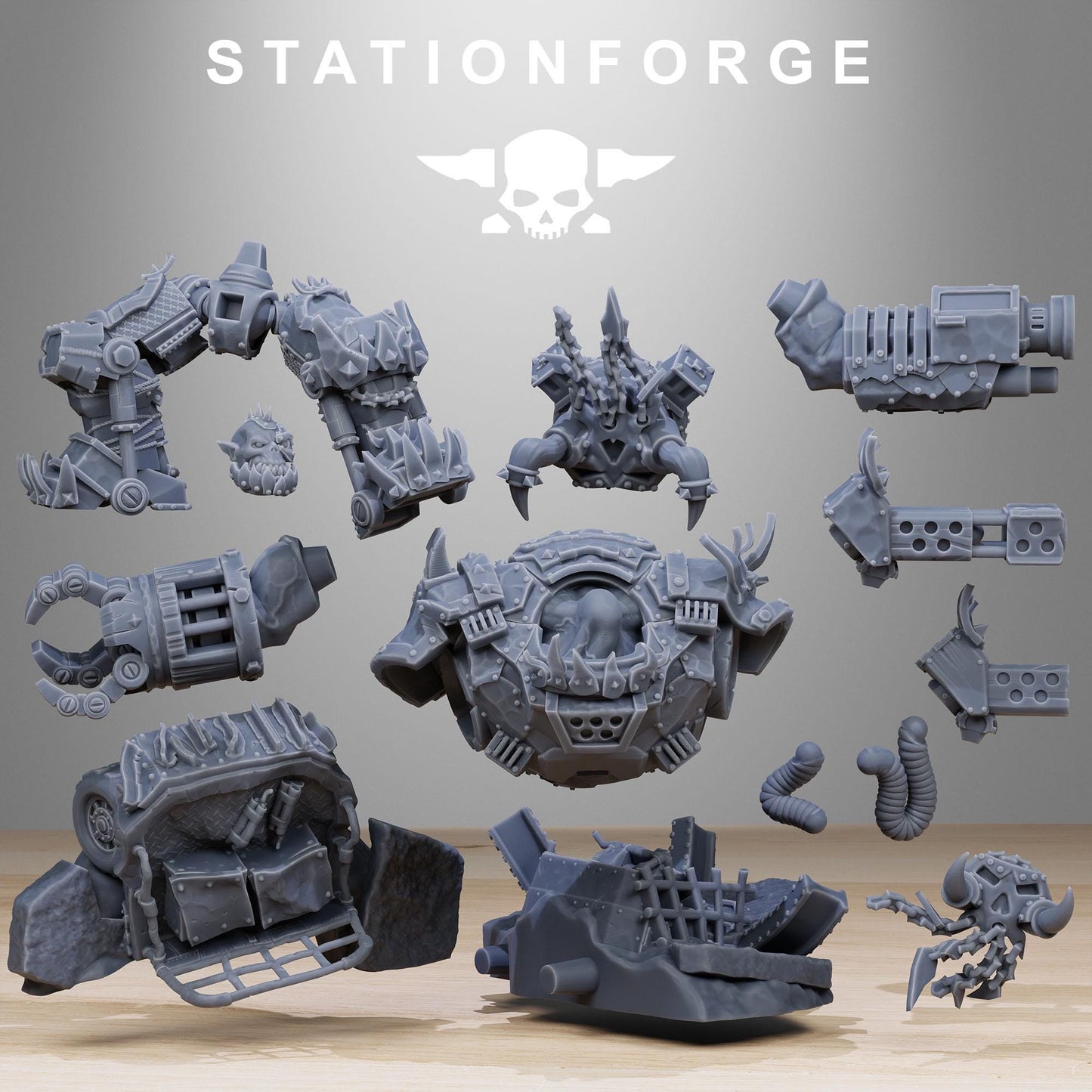 3D Printed Orkaz Grand Nutta v2 by StationForge Miniatures