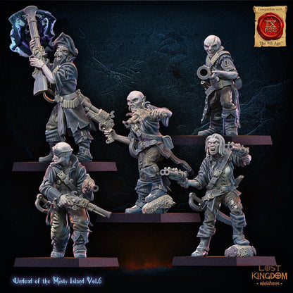 3d Printed Undead Pirate Regiment by Lost Kingdom Miniatures