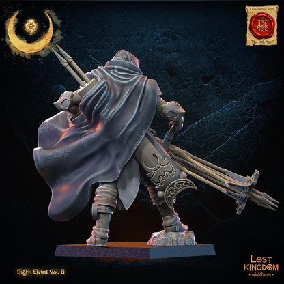 3d Printed Night Elf Arbalest Hero by Lost Kingdom Miniatures