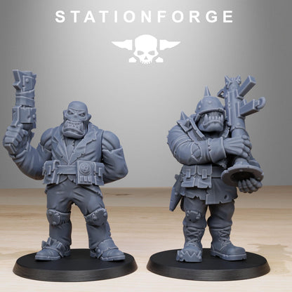 3D Printed Orkaz Team Fighters by StationForge Miniatures