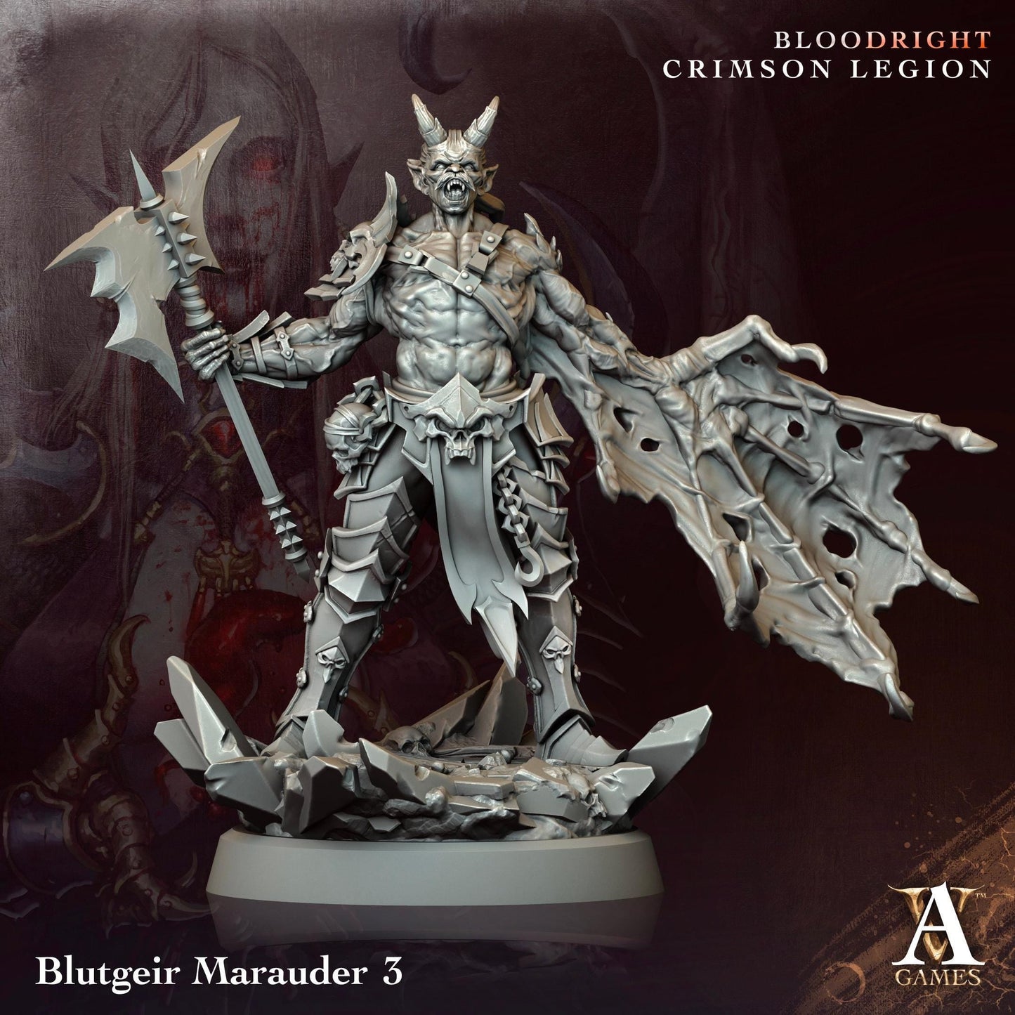 3D Printed Blutgeir Marauders by Archvillain Games