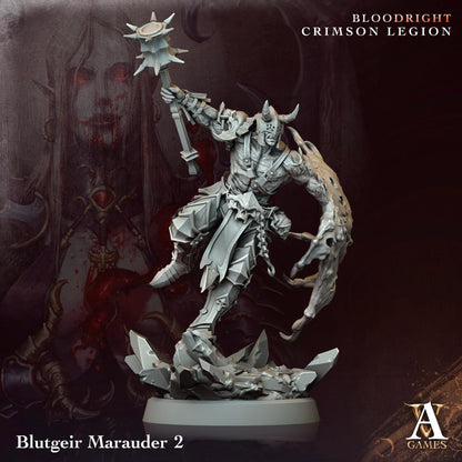3D Printed Blutgeir Marauders by Archvillain Games