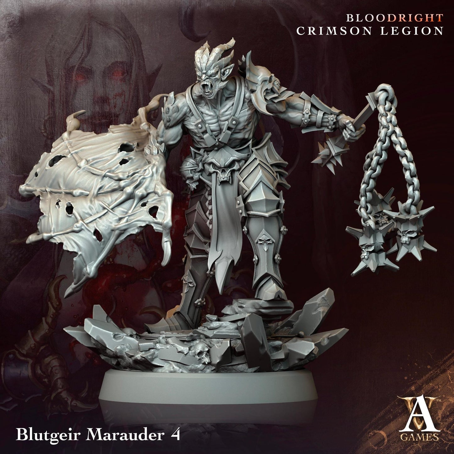 3D Printed Blutgeir Marauders by Archvillain Games