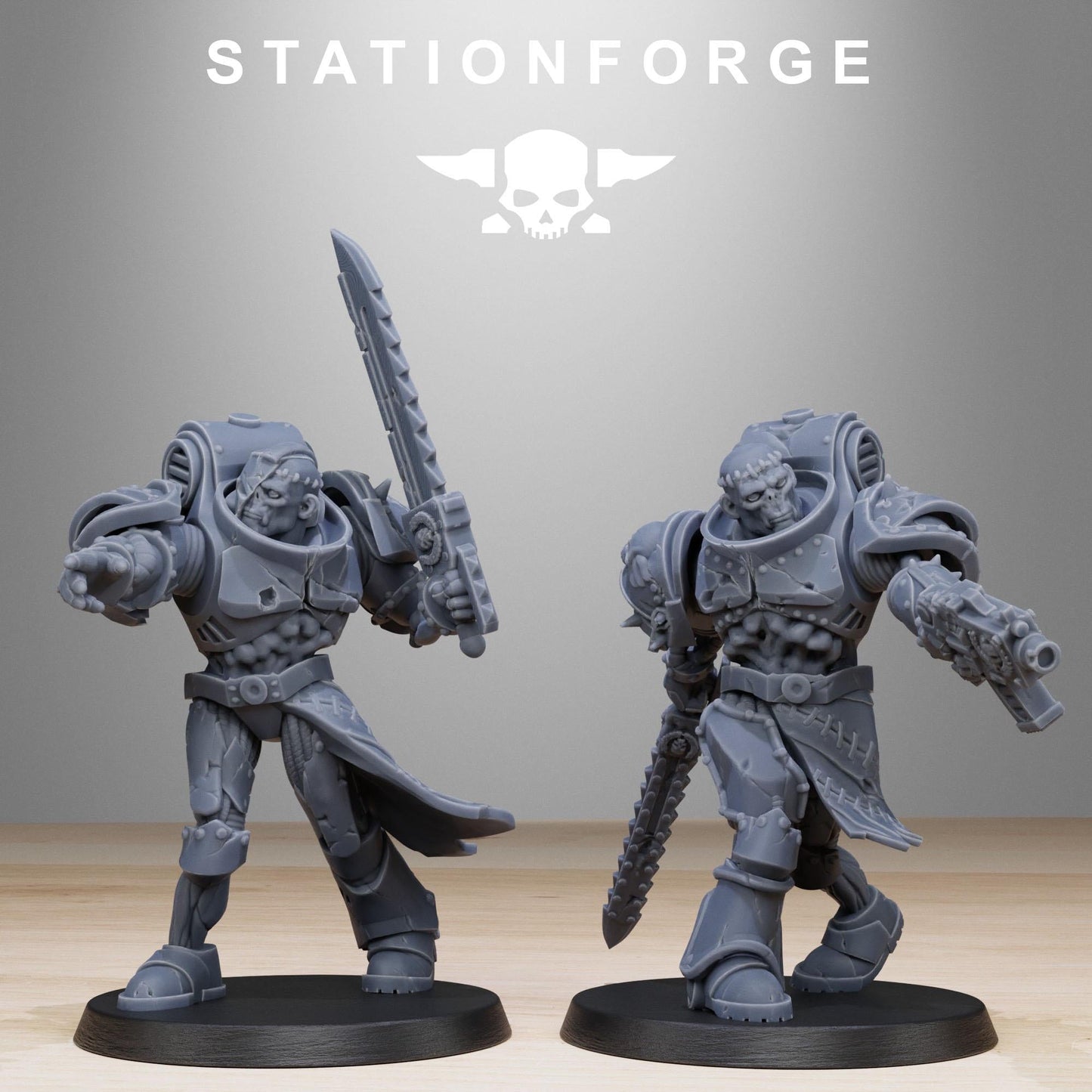 3D Printed Socratis Zombies by StationForge Miniatures